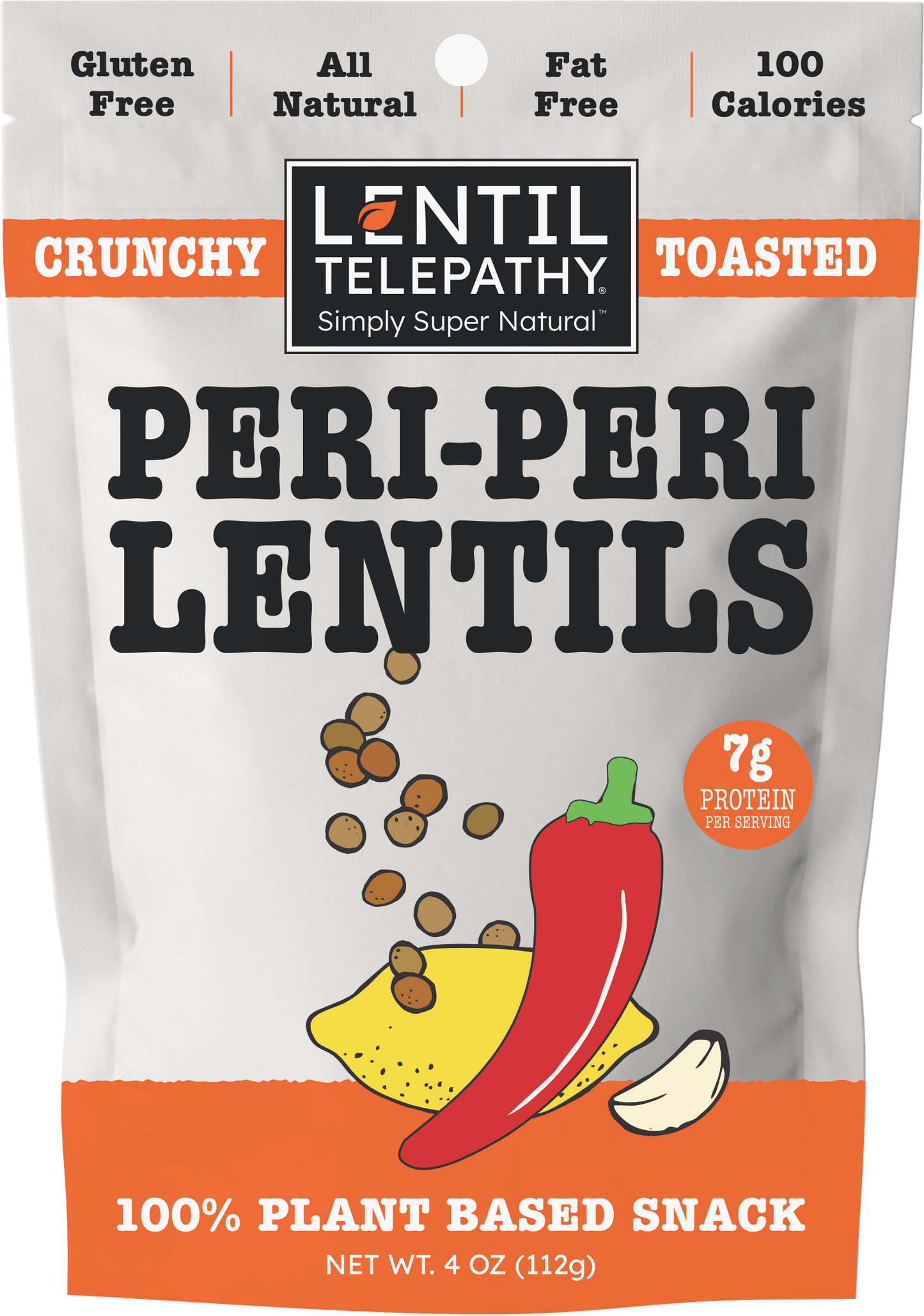 Lentil Telepathy Peri-Peri Chili Lemon Crunchy Toasted Snacks